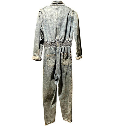 Denim Utility Jumpsuit – Blue