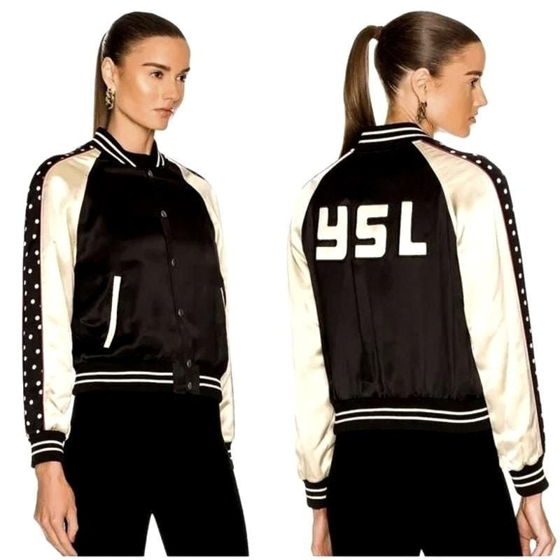 Satin Teddy Jacket – Noir