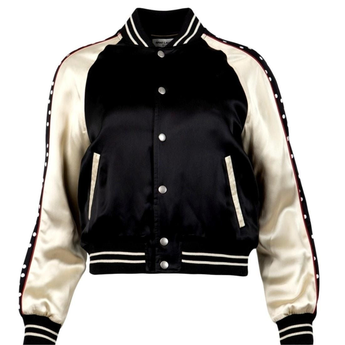Satin Teddy Jacket – Noir