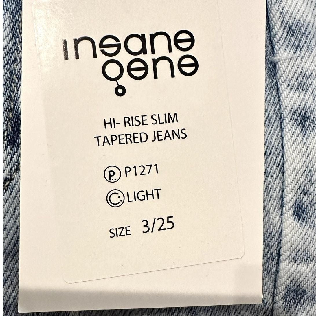 High Rise Slim Tapered Jeans – Light Wash