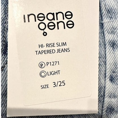 High Rise Slim Tapered Jeans – Light Wash