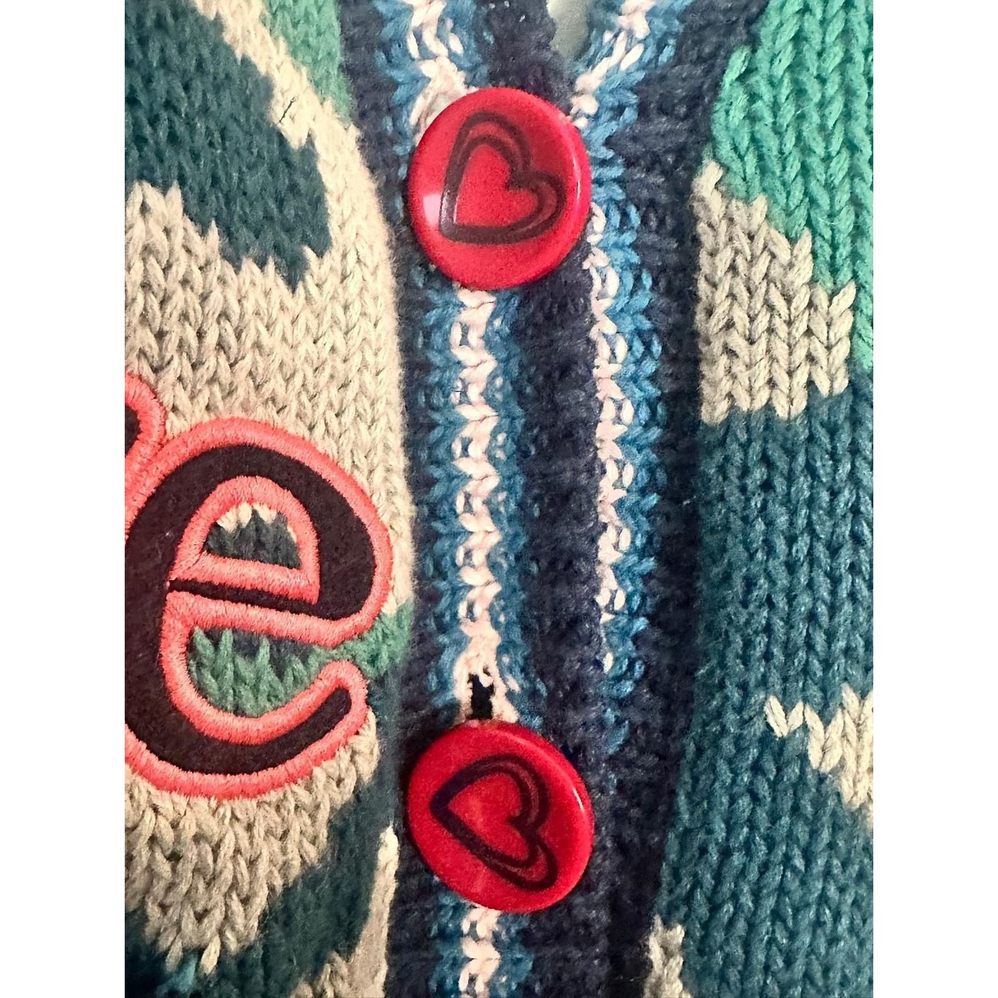 World Peace Camo Heart Button Cardigan