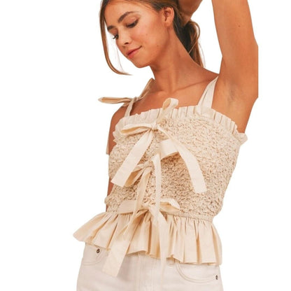 For The Girls Cream Top