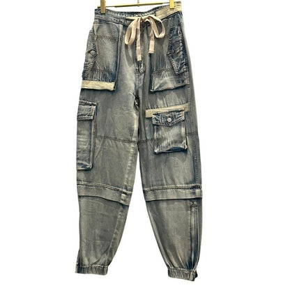 Oversized Denim Cargo Pants