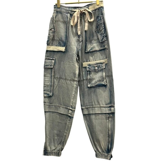 Oversized Denim Cargo Pants